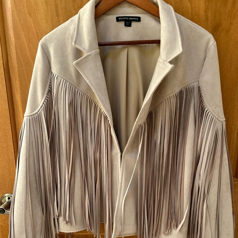 Faux Suede Fringe Jacket - Picture 2 of 5